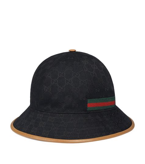 gucci gg nylon baseball cap black|Gucci men's bucket hat.